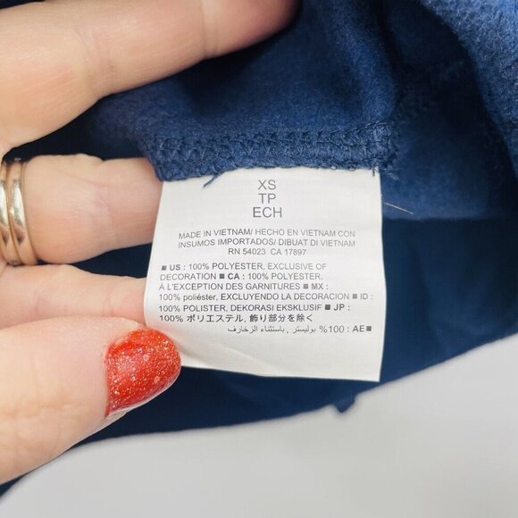 Old Navy Active Womens Size XS Funnel Neck Fleece Pullover Sweatshirt in Blue - Picture 6 of 7